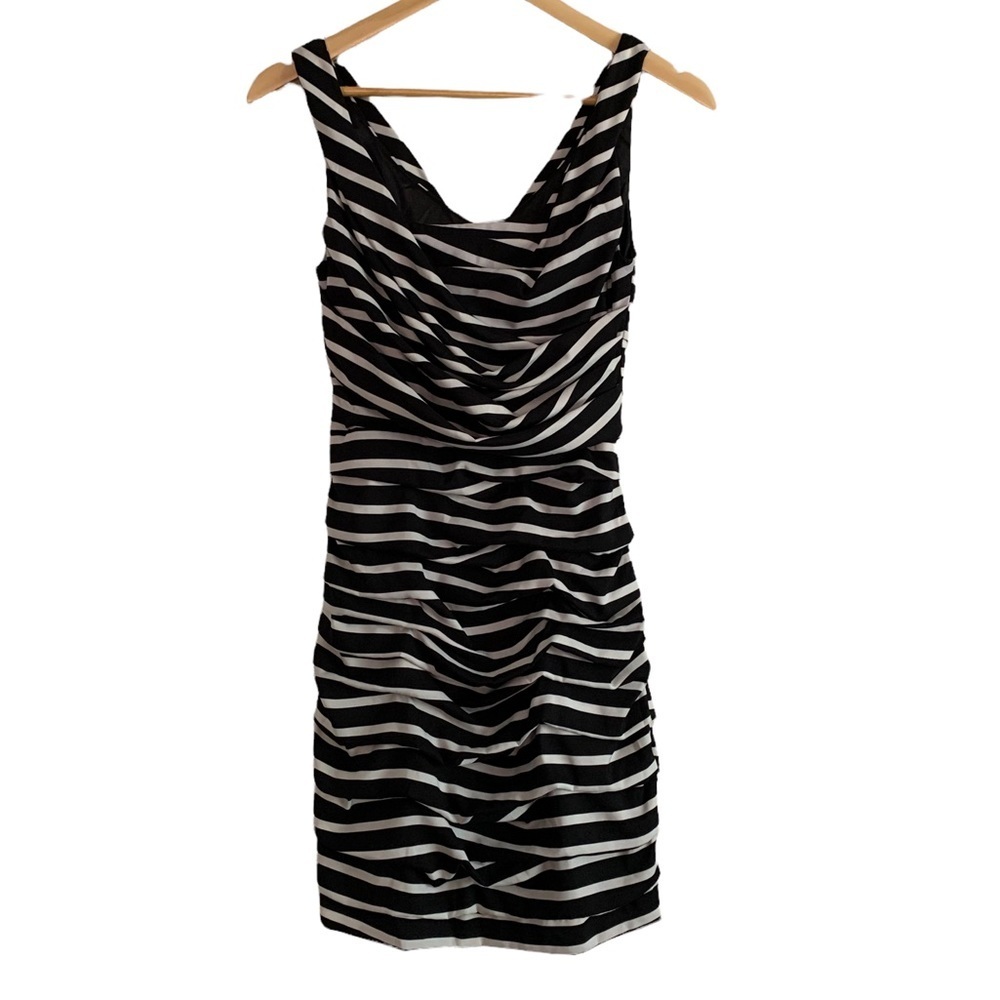 Express Black & White Stripes Dress Size 2